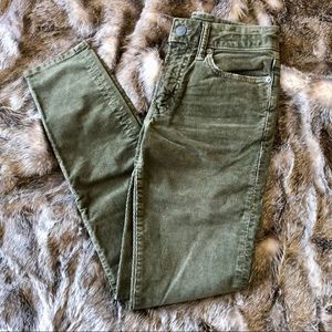 Green AE Flex Corduroy Skinny Pants